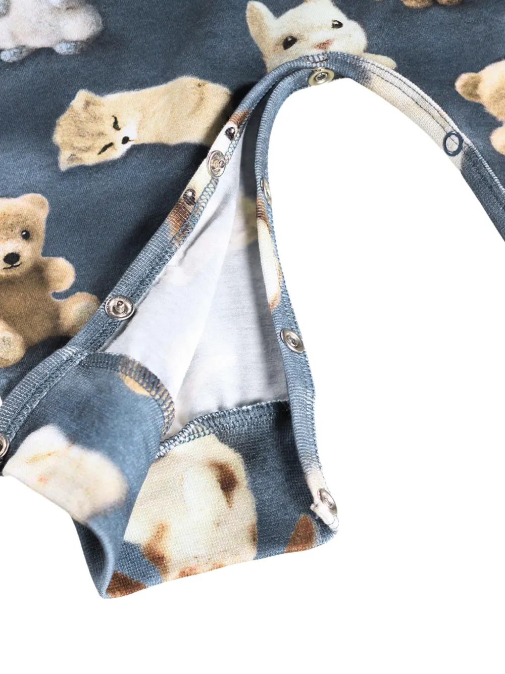 Molo Fairfa romper met dieren-print en lange mouwen Blauw