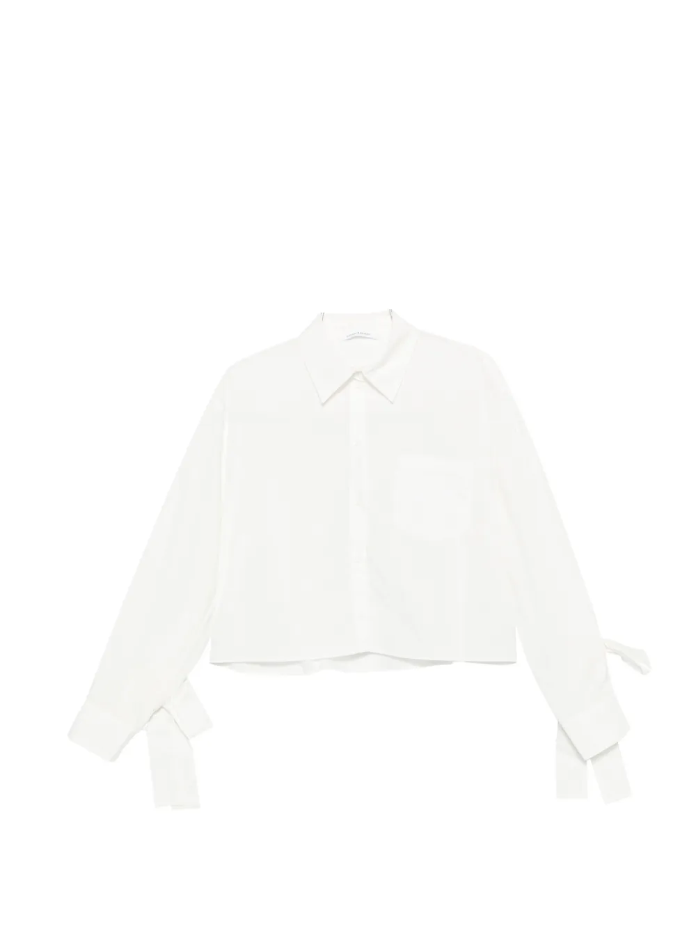 Cecilie Bahnsen Frina bow-detail embroidered shirt Wit