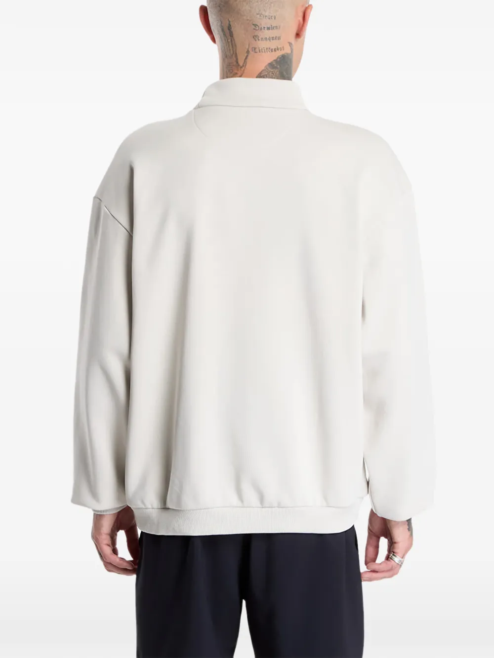 Under Armour UA Icon Heavyweight Terry logo-embroidered high-neck sweatshirt Wit