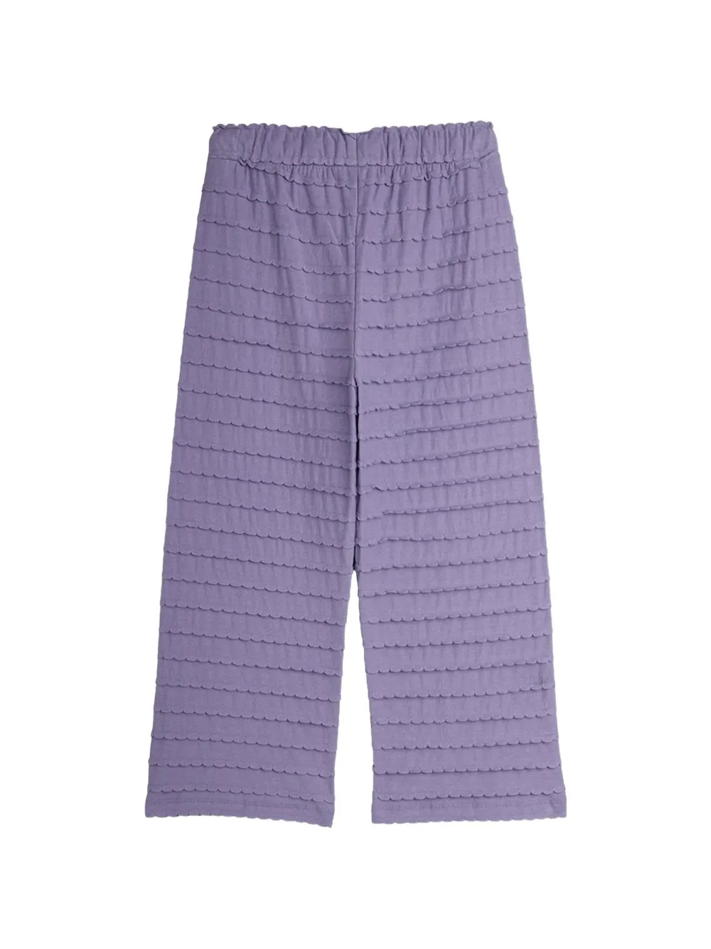 Mini Rodini Broek met gewelfde afwerking en ruches Paars