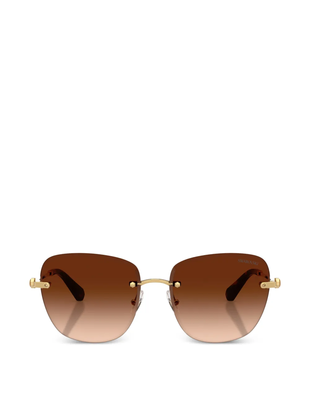 Swarovski rimless square-frame sunglasses