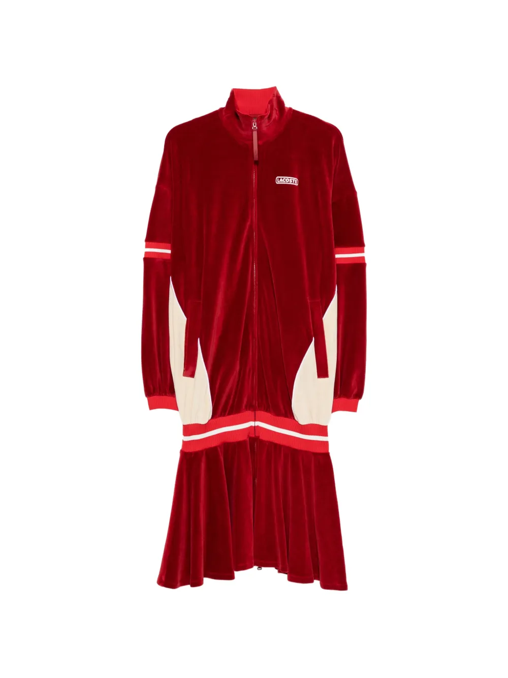 Lacoste zip-up velvet mini dress
