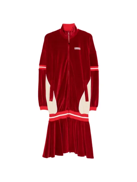 Lacoste zip-up velvet mini dress