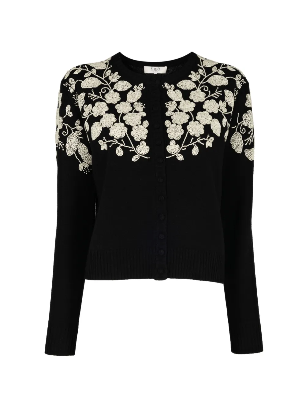 Sea Shiloh bead-embellished cardigan - Noir