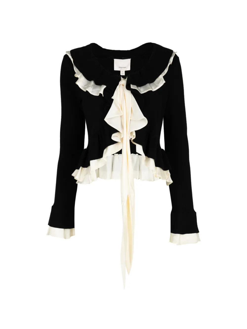 Cinq A Sept Melinda ruffled cardigan - Black