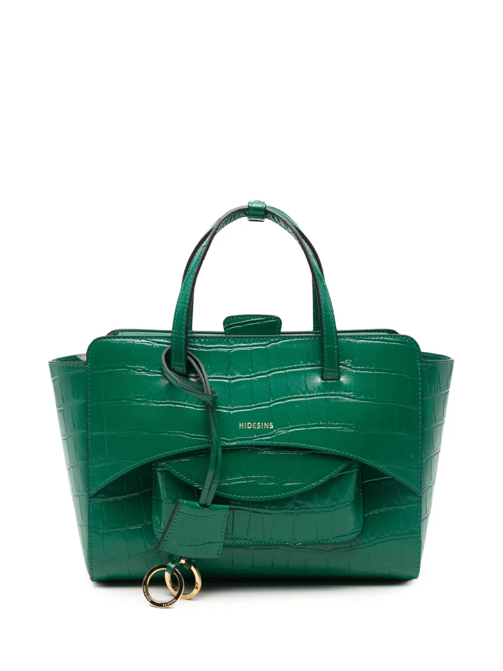 HIDESINS croc-effect leather shoulder bag