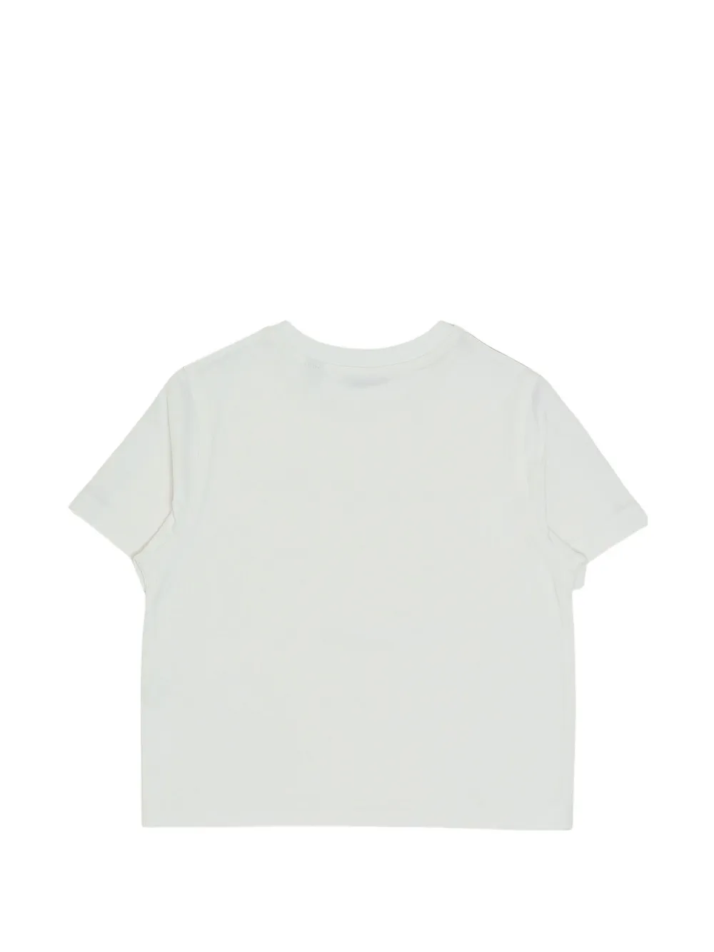 Burberry Kids T-shirt met geruite afwerking Wit