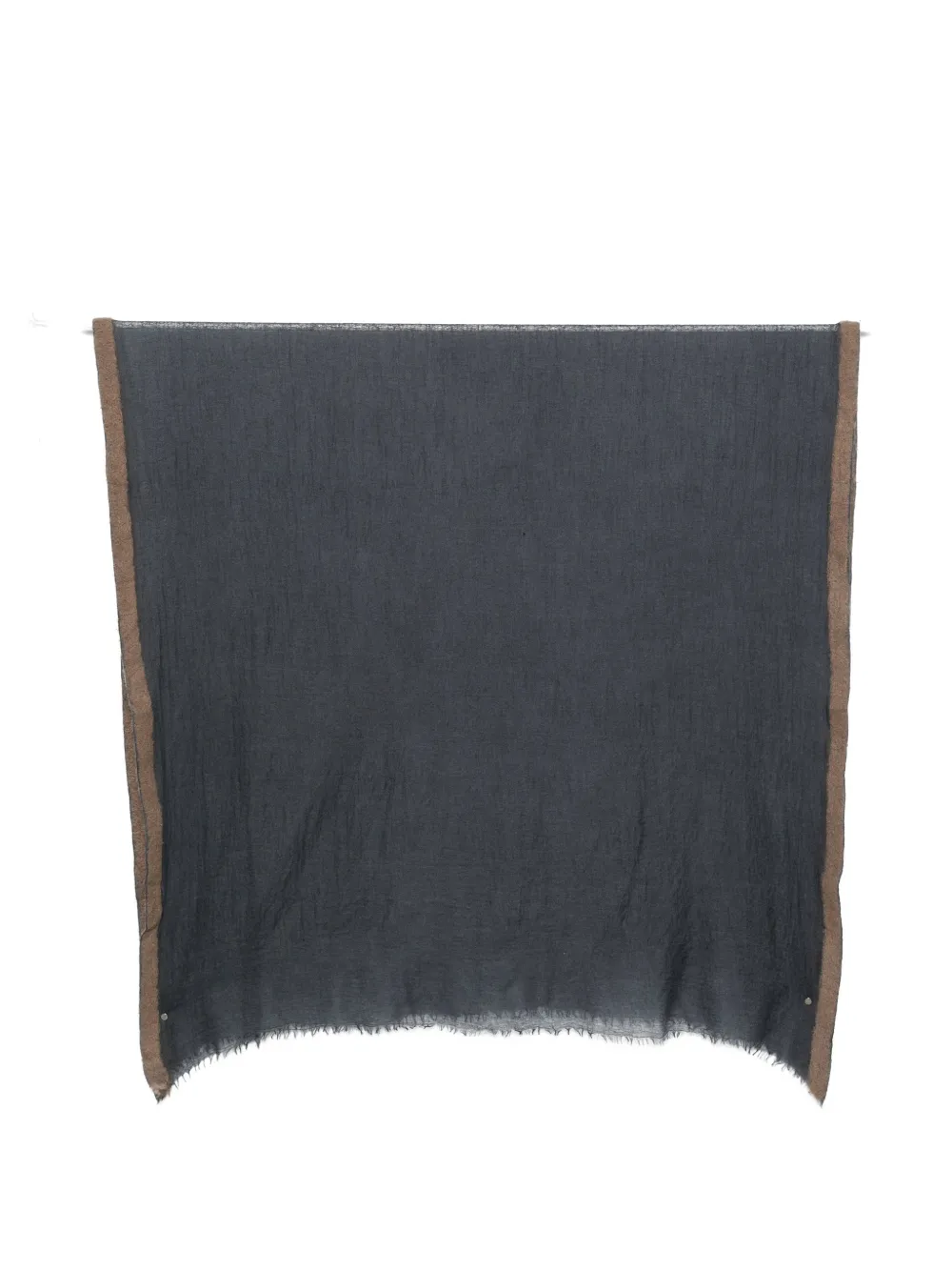 MIRROR IN THE SKY felted frayed-edge scarf - Grigio