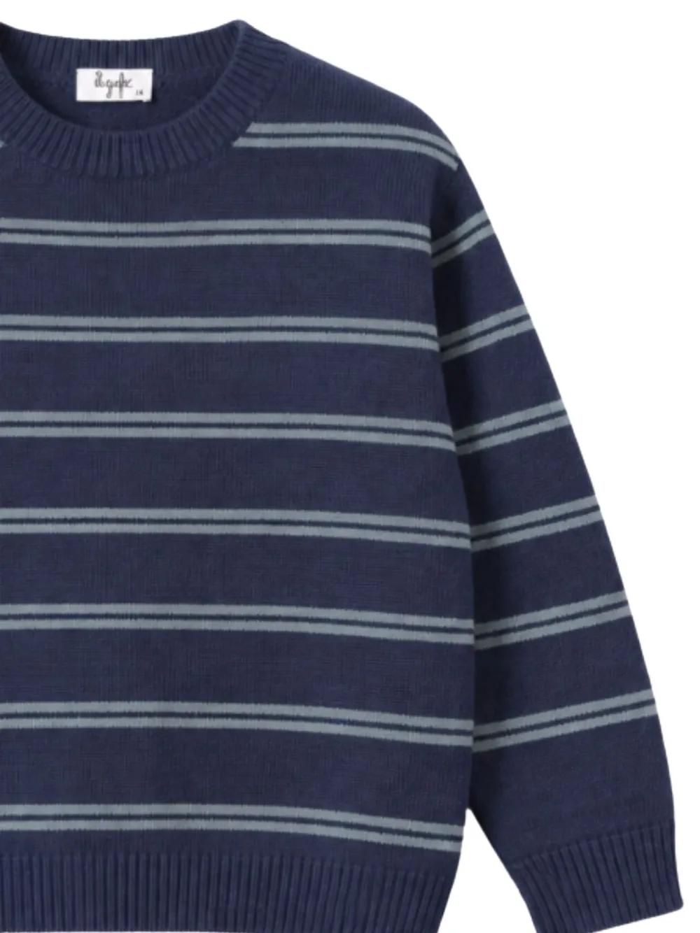 Il Gufo Gestreepte wollen sweater Blauw