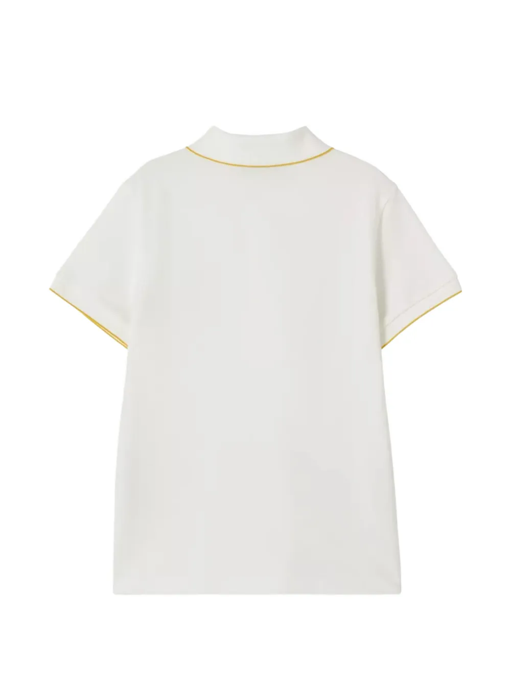 Fendi Kids logo-embroidered piqué polo shirt Wit