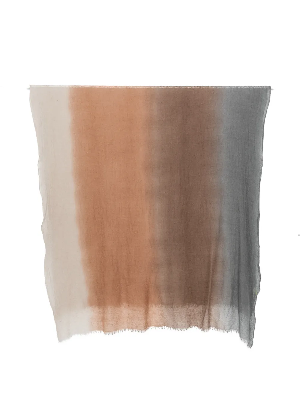 MIRROR IN THE SKY gradient cashmere scarf - Marrone
