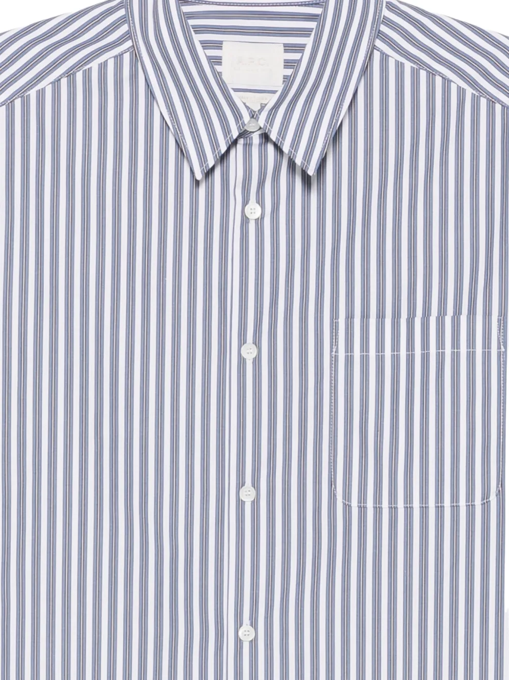 A.P.C. Malo gestreept overhemd Blauw