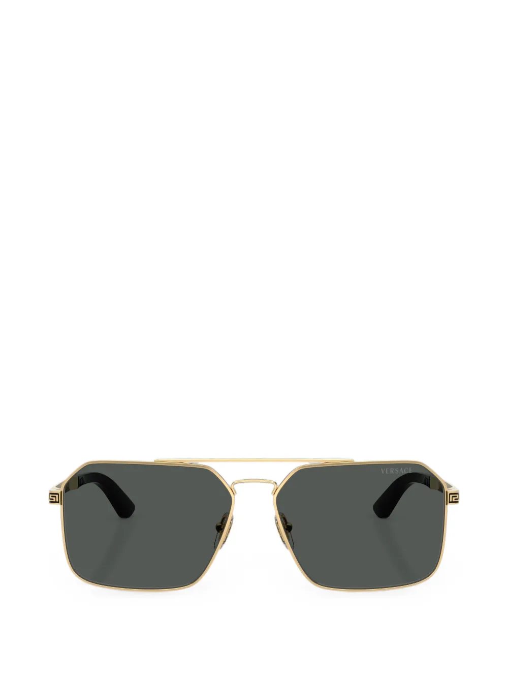Versace Eyewear Greca Medusa zonnebril met rechthoekig montuur Goud