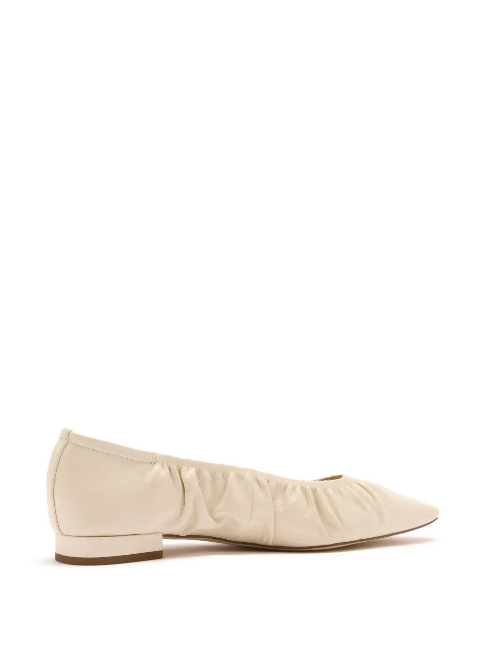 Sam Edelman Essex ruched leather ballet flats Beige