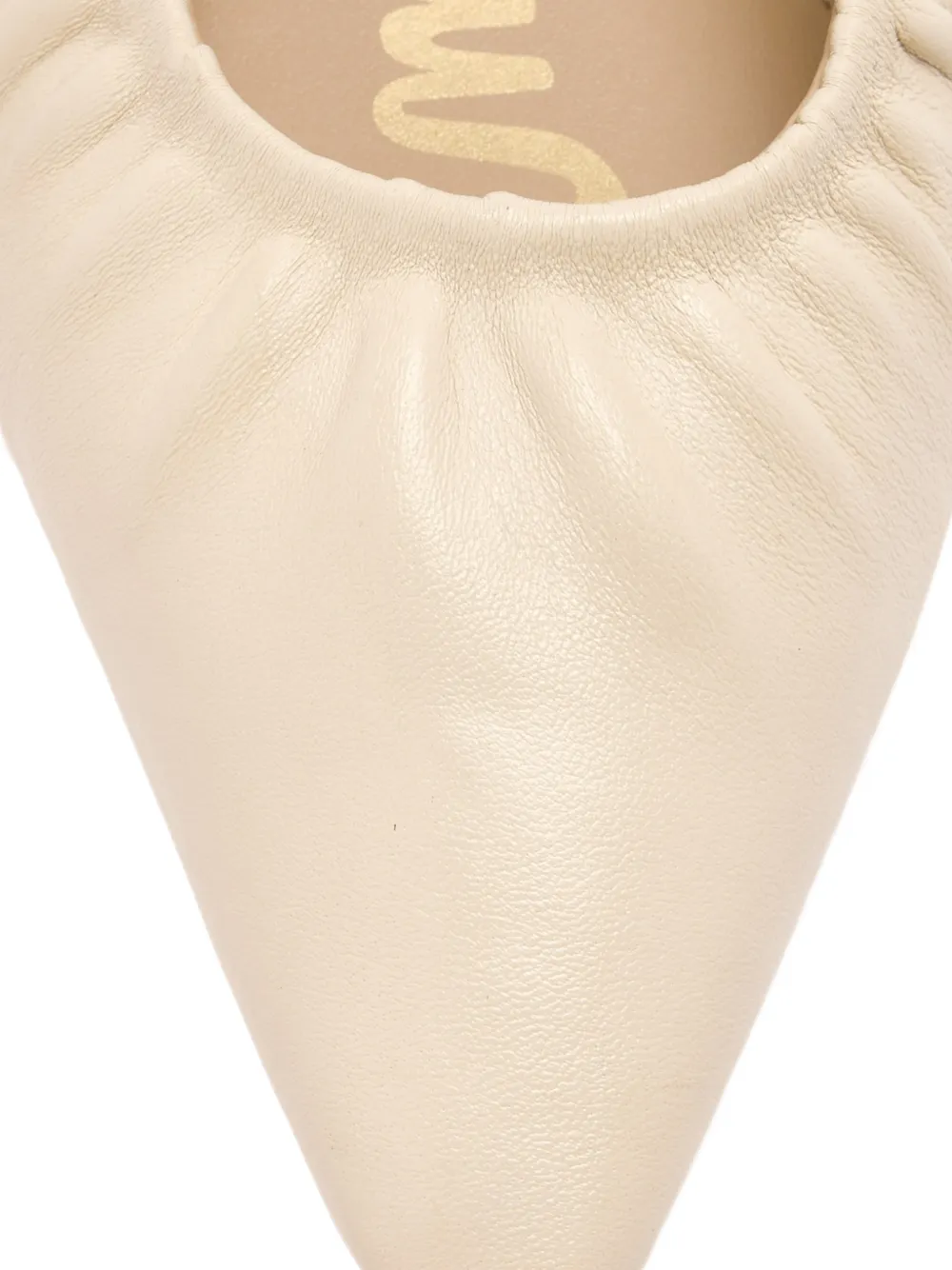 Sam Edelman Essex ruched leather ballet flats Beige