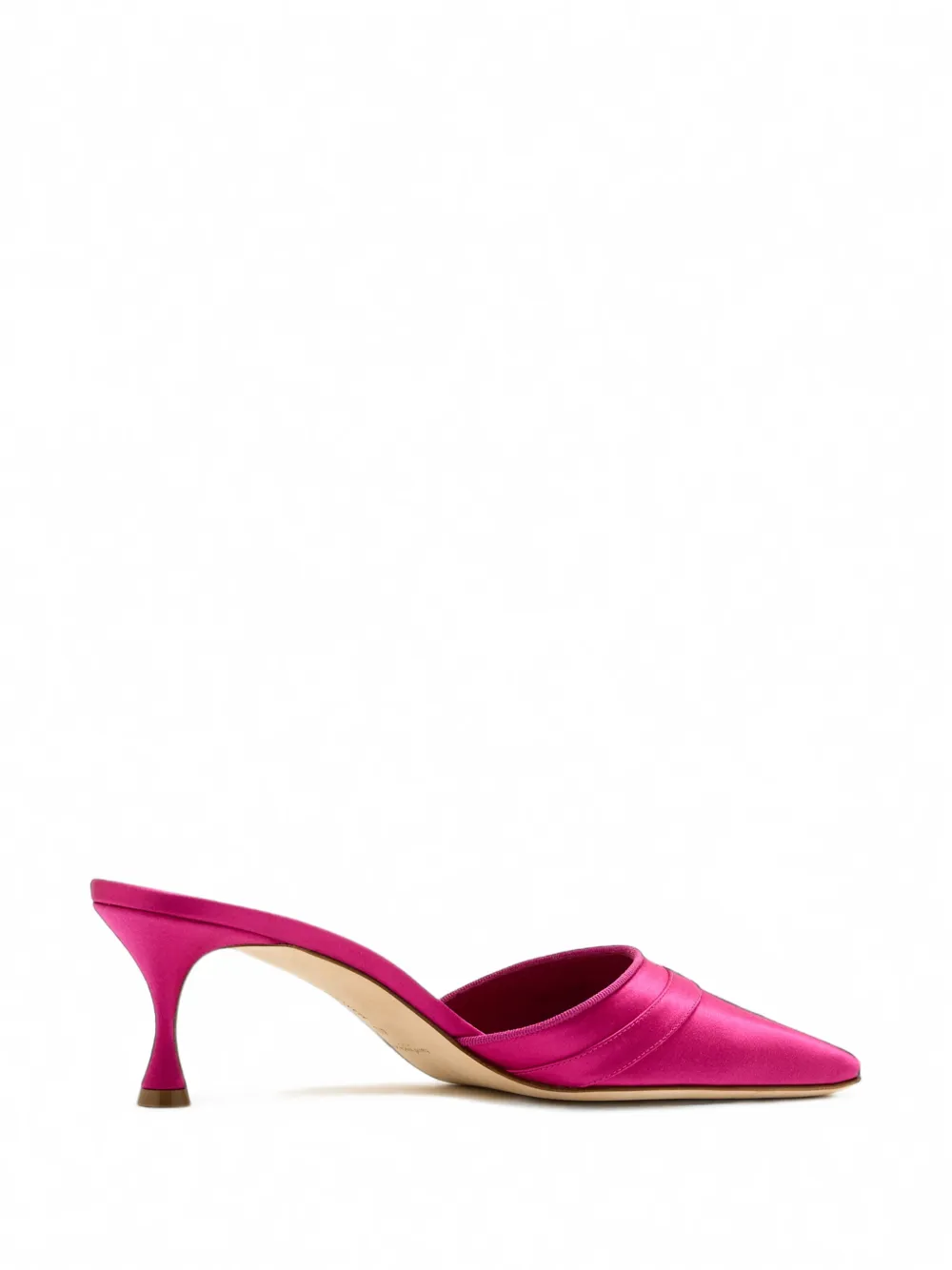Manolo Blahnik Zutonmu crystal-embellished satin mules Roze