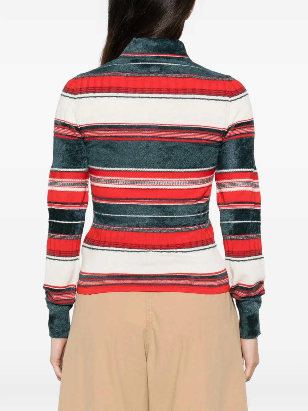 Lacoste Gestreepte polotrui Rood