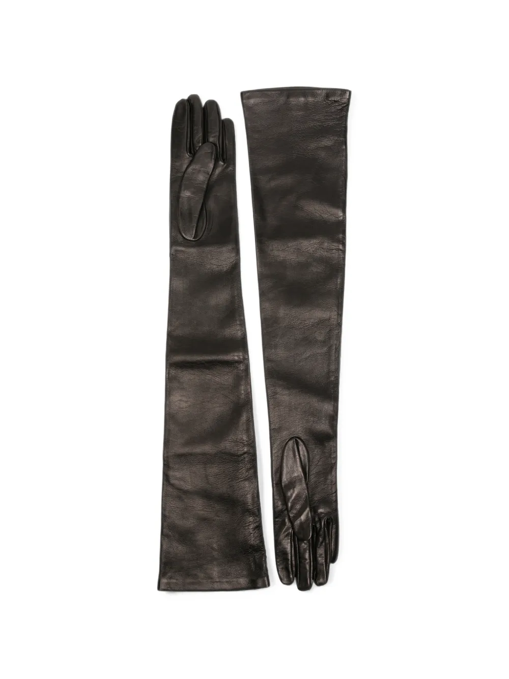 TOTEME long-length leather gloves Zwart