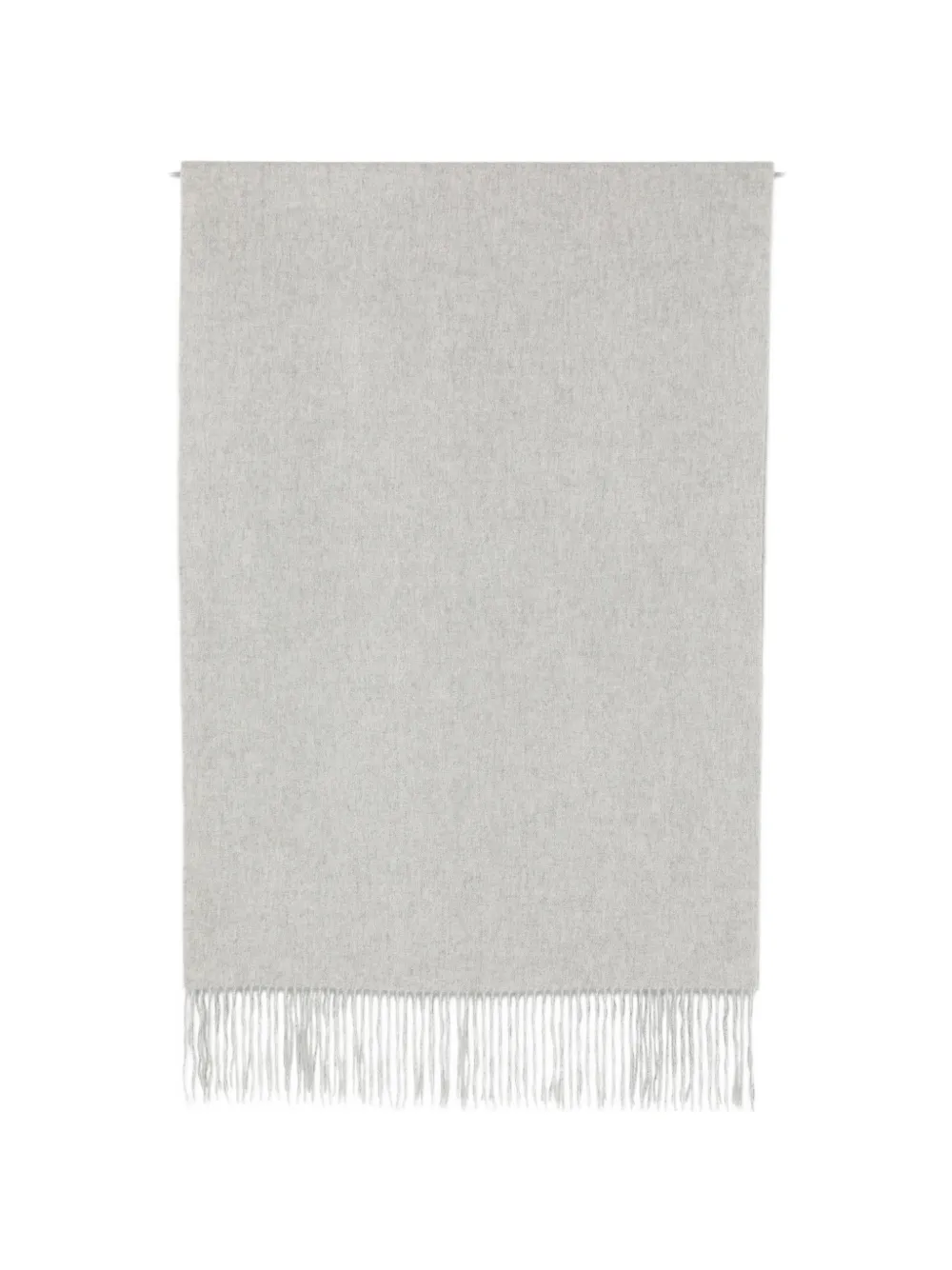 C.t.plage Fringed Cashmere Scarf In Gray