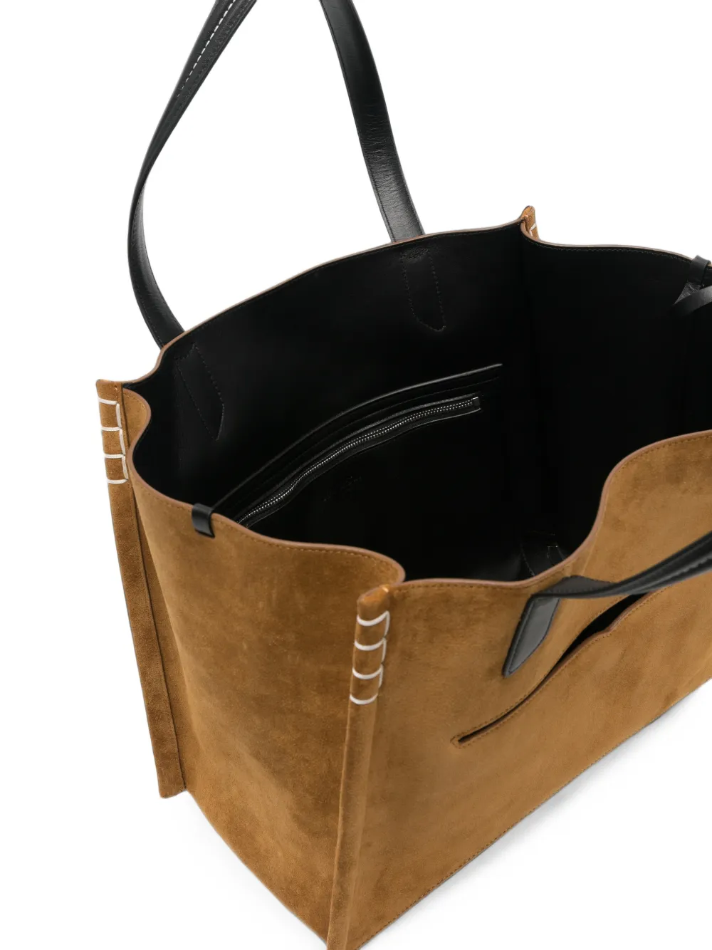 JW Anderson Loafer Cabas suède shopper met contrasterende afwerking Beige