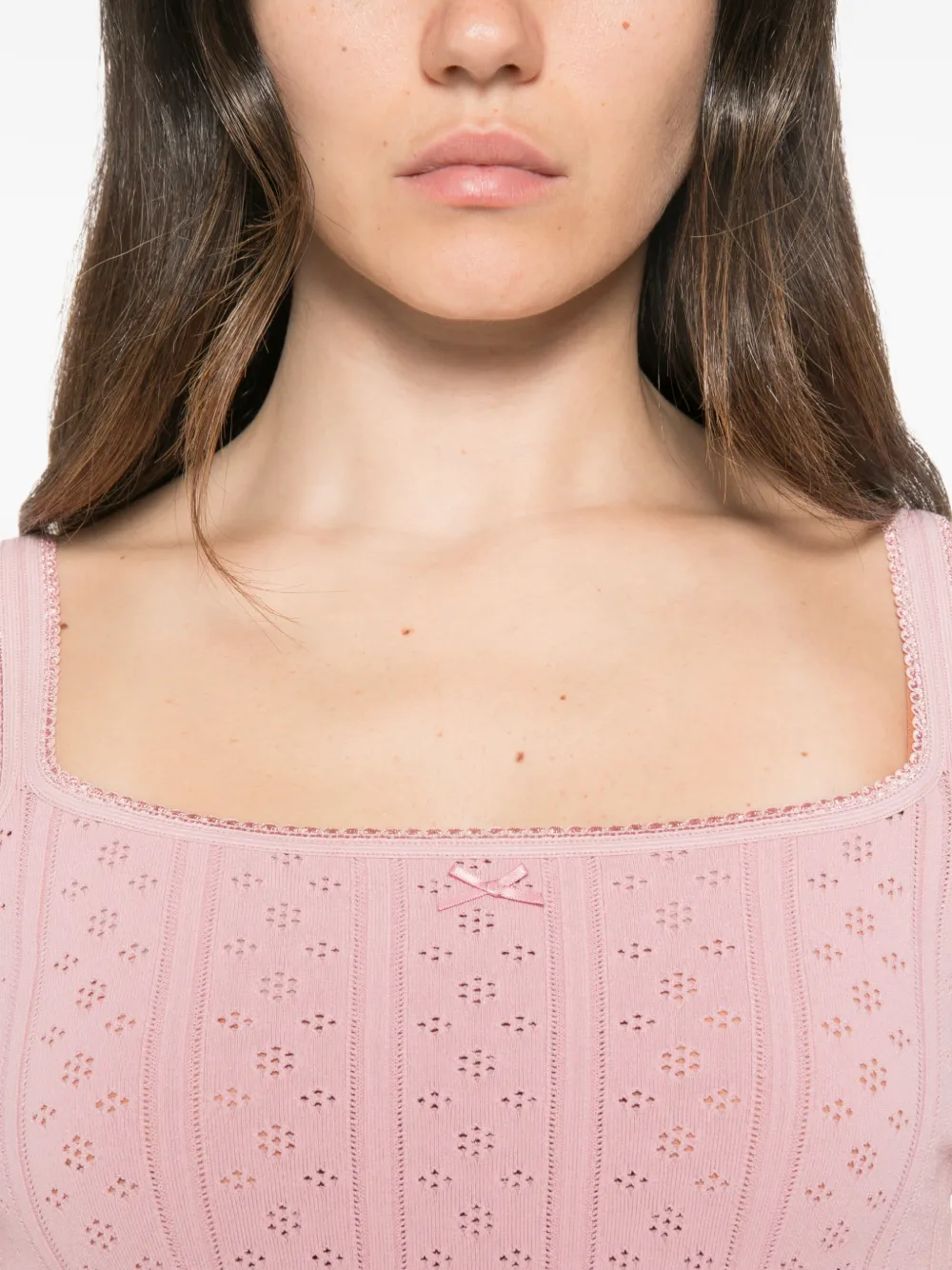 JW Anderson Pointelle tanktop met strikdetail Roze