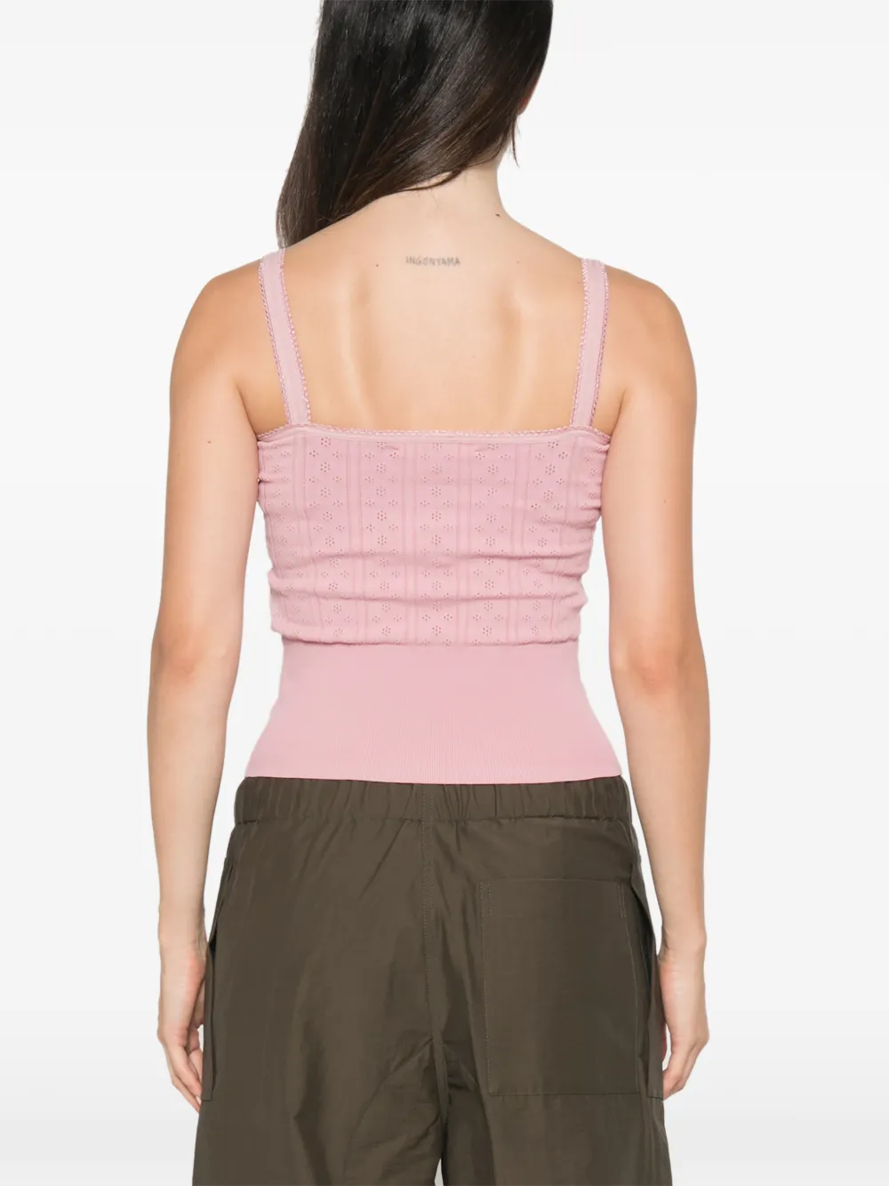 JW Anderson Pointelle tanktop met strikdetail Roze