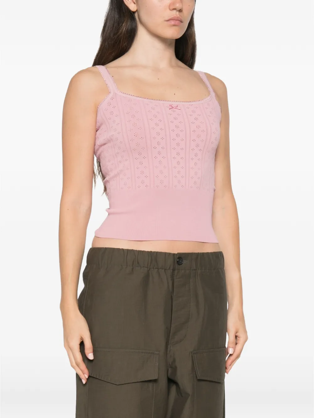 JW Anderson Pointelle tanktop met strikdetail Roze