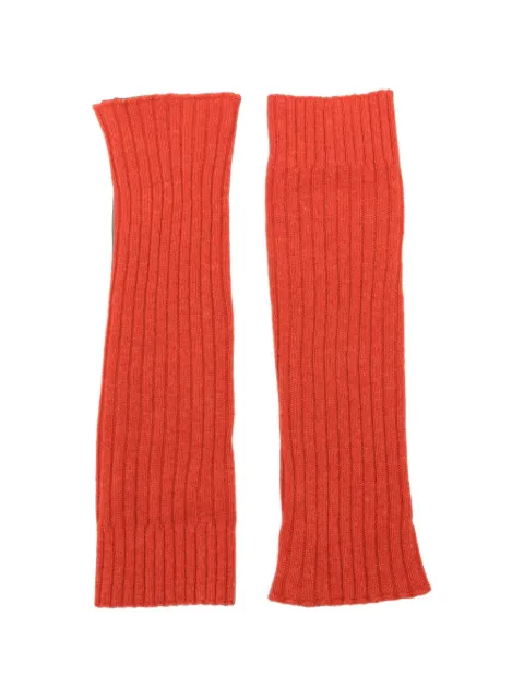 C.T.PLAGE ribbed-knit fingerless gloves