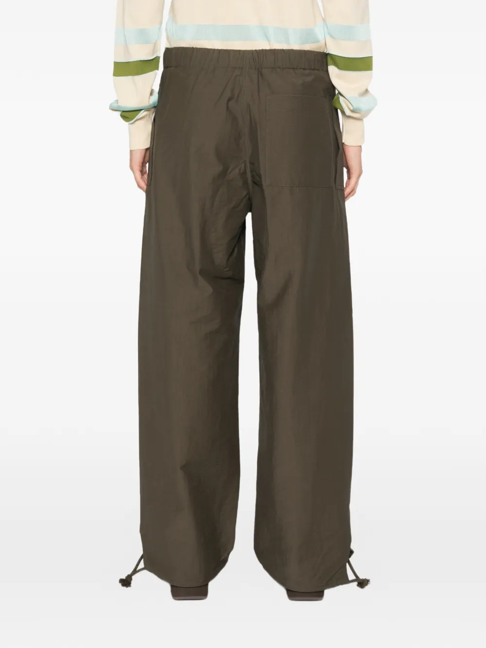 JW Anderson Broek met geborduurd logo Groen