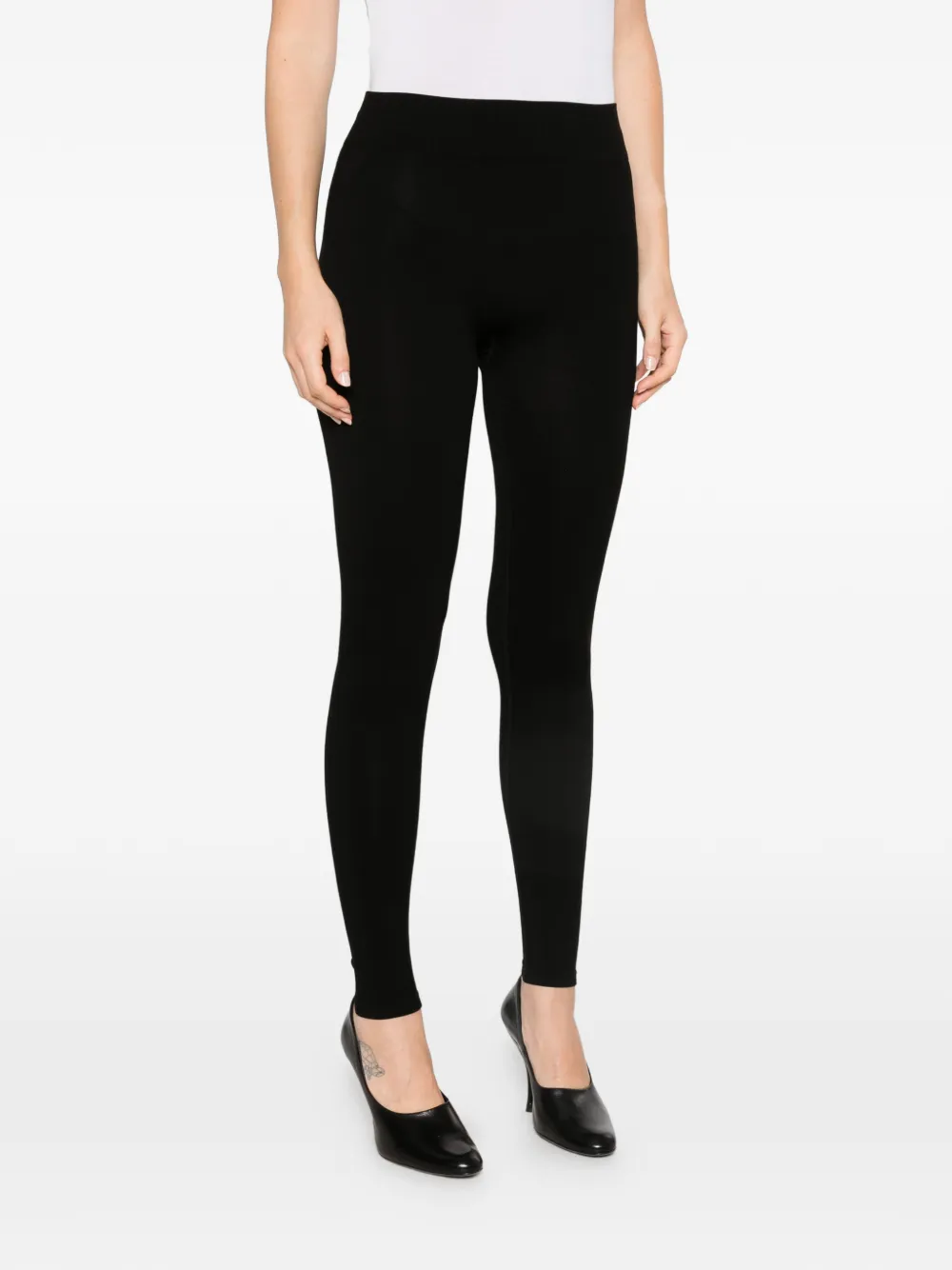 TOTEME High-waist geribbelde legging Zwart
