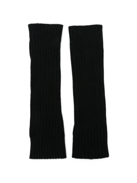C.T.PLAGE ribbed-knit fingerless gloves
