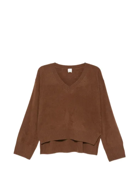 C.T.PLAGE V-neck side-slit sweater