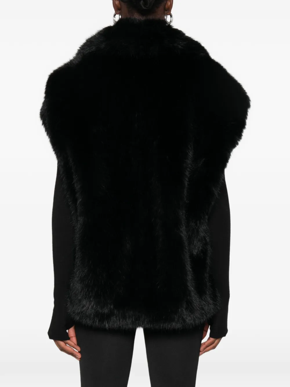 STAND STUDIO Kinley bodywarmer van imitatiebont Zwart