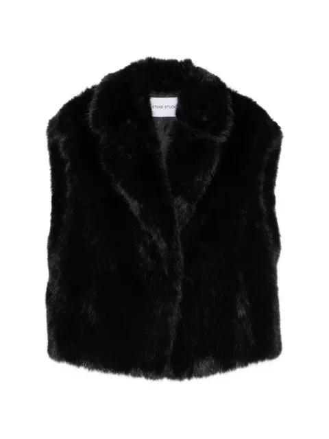 STAND STUDIO Kinley faux-fur sleeveless coat