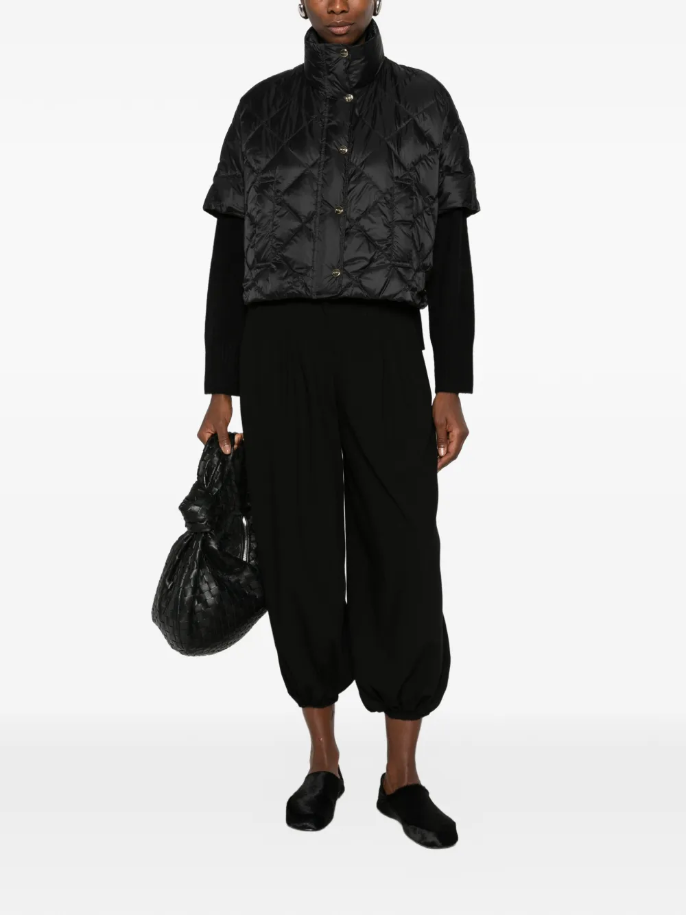 Max Mara The Cube gewatteerd jack Zwart