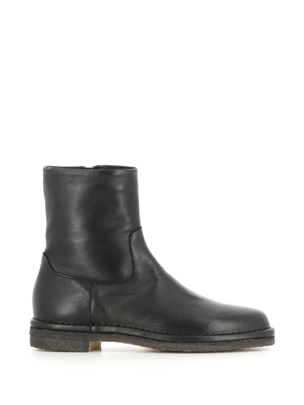 Del Carlo bottines en cuir à fermeture zippée - Noir