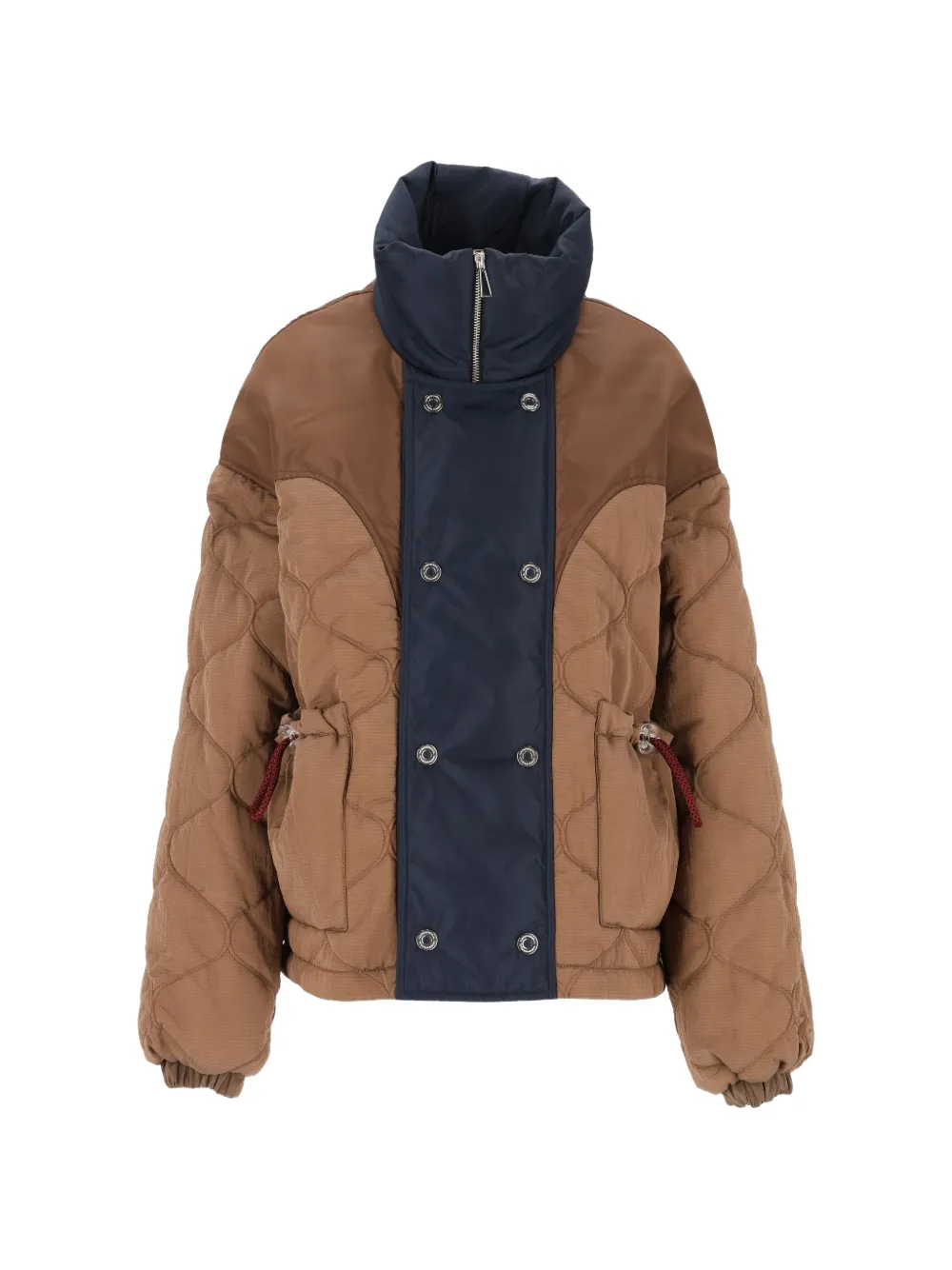 Marbell Kate Quilted Puffer Jacket In Brown
