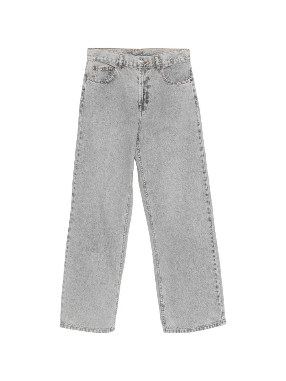 Palm Angels logo-print wide-leg jeans - Grigio