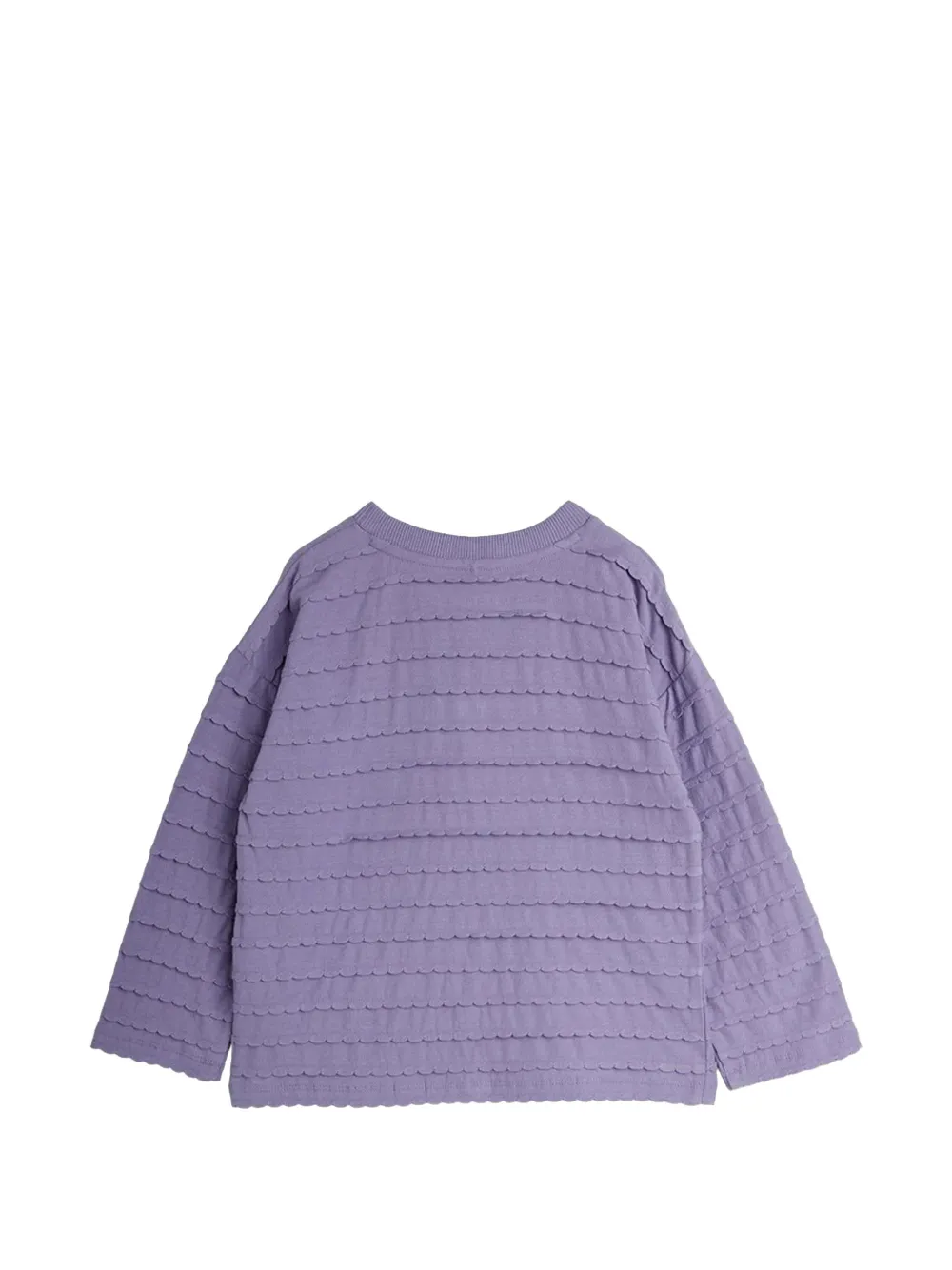 Mini Rodini T-shirt met gewelfde afwerking en lange mouwen Paars