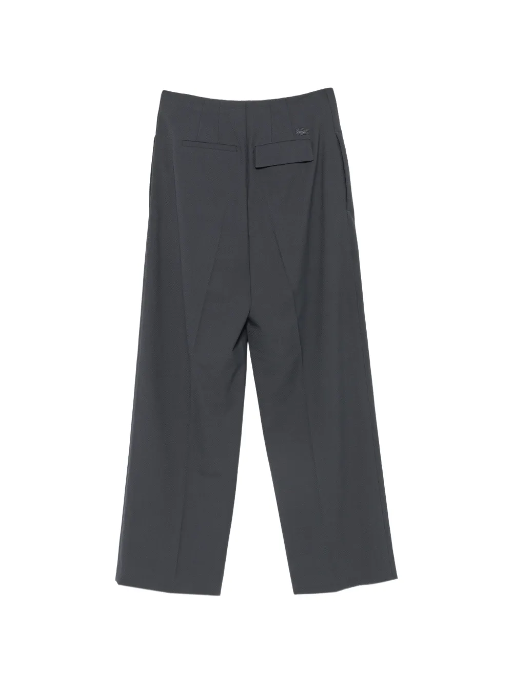 Lacoste Runway pleated straight-leg trousers Grijs