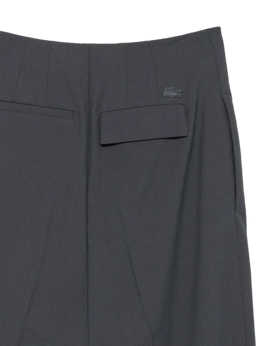 Lacoste Runway pleated straight-leg trousers Grijs
