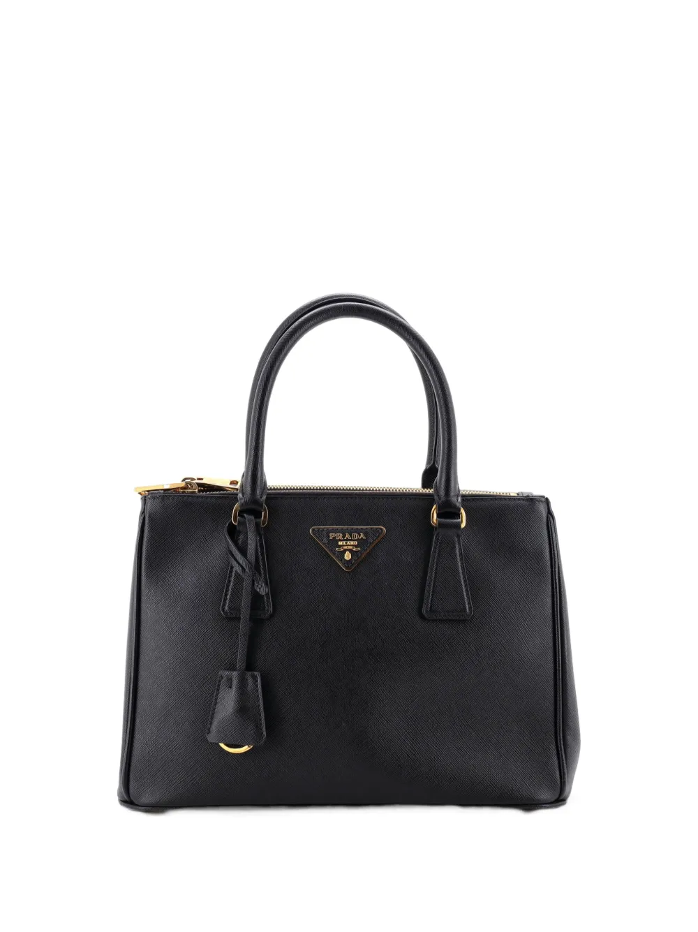 Prada Pre-Owned petit sac à main Galleria Double Zip en cuir Saffiano - Noir Prada Pre-Owned petit sac à main Galleria Double Zip en cuir Saffiano - Noir