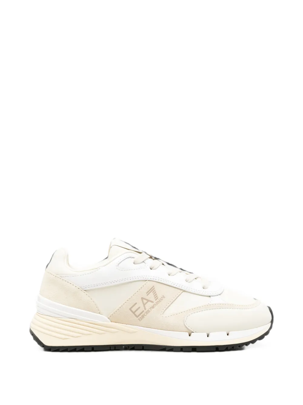 Ea7 Emporio Armani logo-print panelled sneakers - Toni neutri