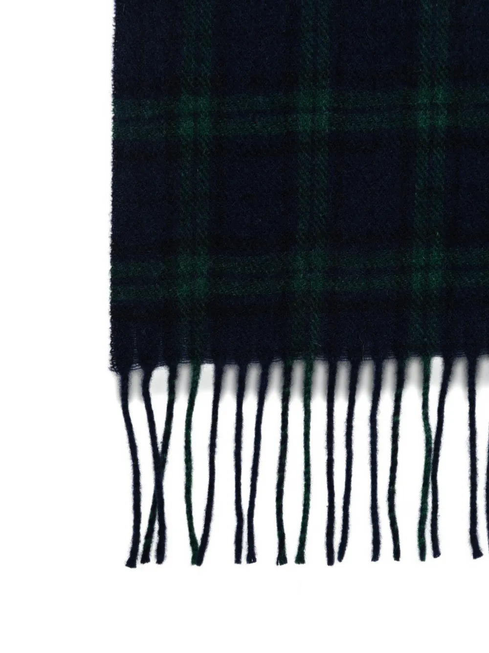 Baracuta Sjaal met tartanruit en franjes Blauw