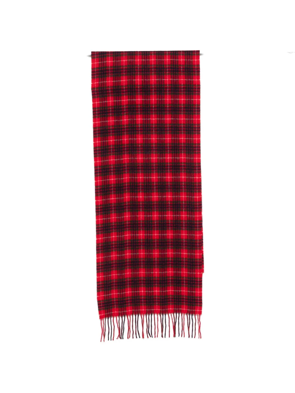 Baracuta Tartan-pattern fringed scarf