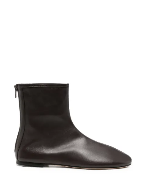 Dear Frances rear-zip leather ankle boots