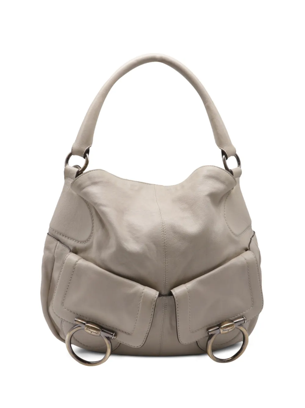 Ferragamo Pre-Owned Gancini Pocket shoulder bag - Toni neutri