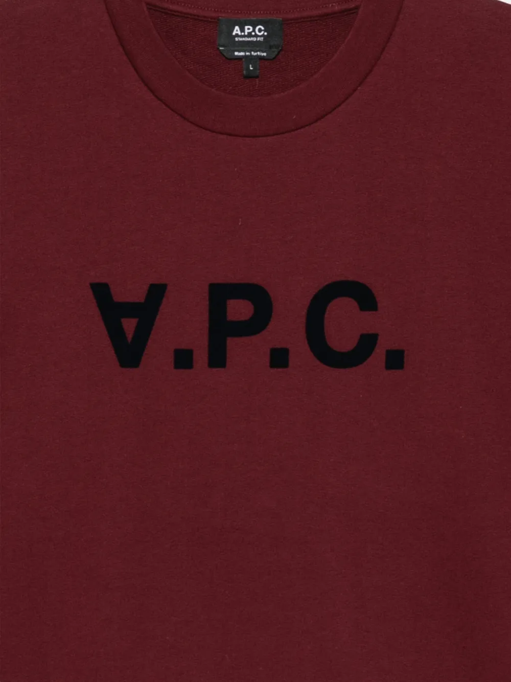 A.P.C. Sweater met logoprint Rood
