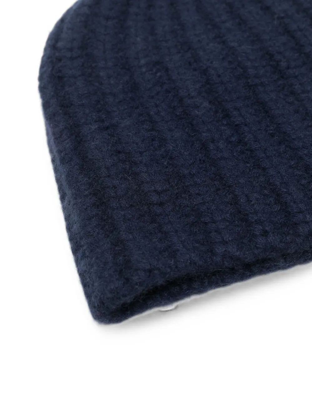 Liska Michaela ribbed cashmere beanie hat Blauw