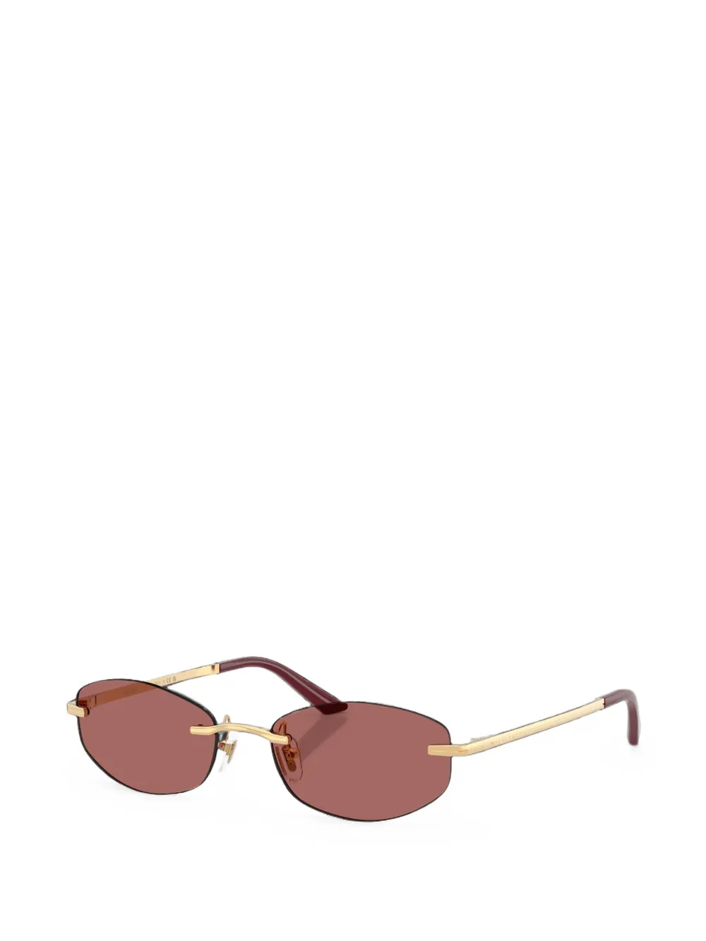 Versace Eyewear rimless geometric-frame sunglasses Goud